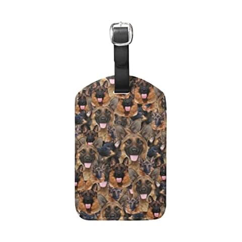 German Shepherd Luggage Tags Strings Travel ID Label for Suitcase Carry-on Baggage, 1PC Cover