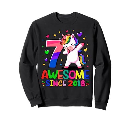 Regalos de unicornio para niñas, fiesta de 7 cumpleaños para niñas de 7 años Sudadera