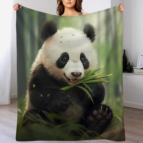 Plaid panda en flanelle de polyester supérieure douce et chaude