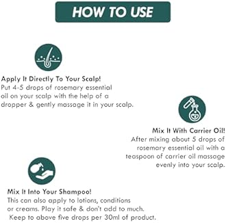 Aromatique Rosemary Essential Oil | 100% Pure & Natural, Multipurpose Oil for Hair, Scalp & Skin Care | 15ml