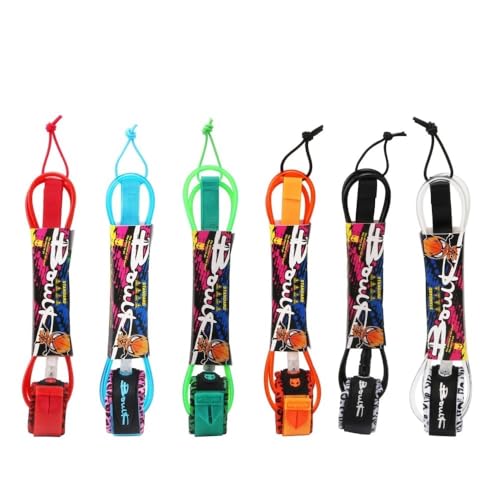 LZM-DIEWLEI Surfboard Leash TPU Bodyboard Leash Premium Surfboard Legrope Coiled Footstrap Retractable Board Security Leashes for Shortboard, Longboard, Paddleboard(Orange,8ft)