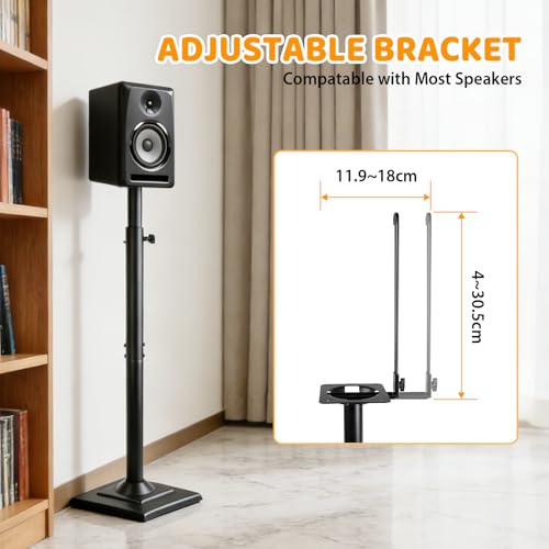 Support enceinte réglable hauteur 106cm universel noir paire - 3