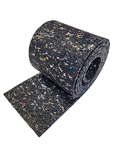 Wulkow Bautenschutzmatte 30cm breit - LÄNGE 5cm bis 10m - STÄRKE 3mm bis 15mm - Auswahl: 10cm x 30cm x 5mm - Gummimatte Antivibrations-Unterlage Palettenauflage Schutzmatte Schallschutzmatte