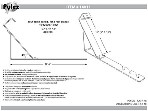50 Degree Steel Roof Jack Bracket