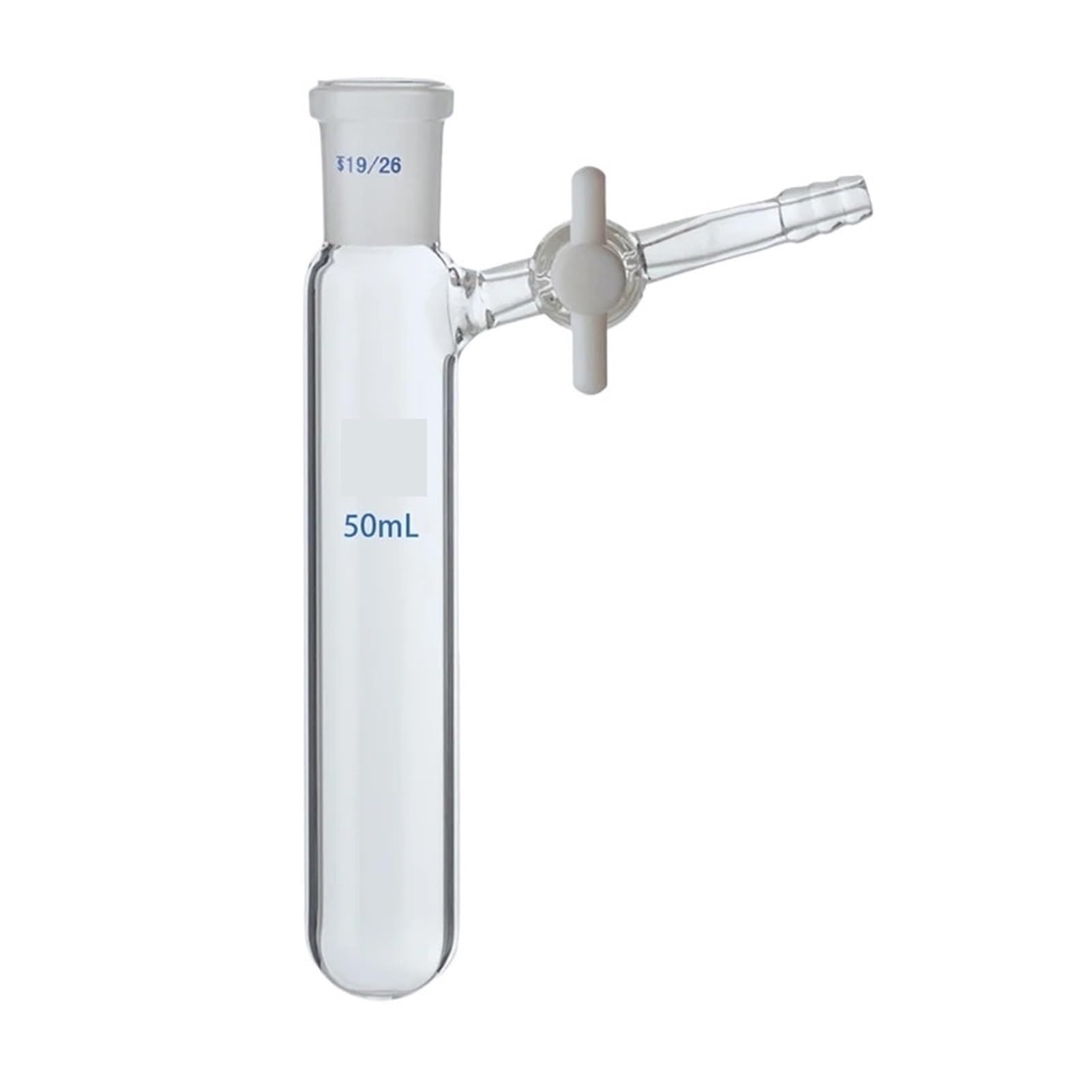 Glaskolben für das Labor, Schlenk-Rohr, Borosilikatglas-Schleifmund, 10–250 ml, 19/24 mm PTFE-Kolben(50ml caliber24)