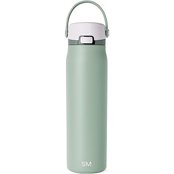 Simple Modern Mesa Loop Water Bottle with Straw | 30oz Cup Holder Friendly Insulated Stainless Steel Bottles for Travel, Sports and School | Seaside Stripes