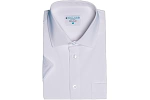 Slim Fit/Athletic Fit Short Sleeve Performance Men's Dress Shirt