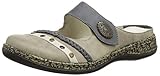  Rieker Damen 46369 Clogs, Grau (elefant/ice/jeans/42), 36 EU