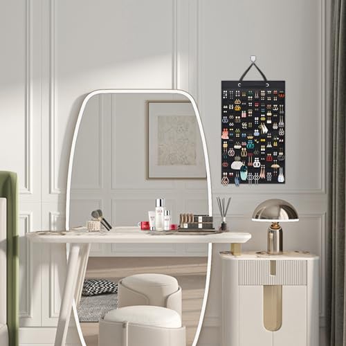 Nesyd Earring Holder Organizer, Hanging Earrings Storage Display Holds Up to 300 Pairs for Women Girls-Black 1 Pack - image 5