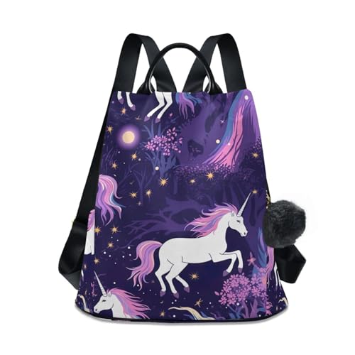 Sac à dos licornes violettes idéal pour les sorties citadines des femmes