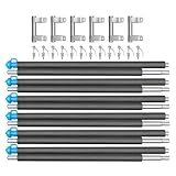 Universal Trampoline Replacement Enclosure Poles with Clamp and Hardware Fits 6 Straight Poles Trampoline