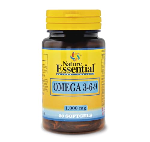 Nature Essential | Perlas de Omega 3, 6 y 9 | 30 Perlas | Ácidos Grasos Esenciales con Aminoácidos, DHA y EPA