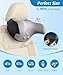Lofty Aim Car Neck Pillow: 2 Pack Ergonomic Memory Foam Headrest Pillow for Driving, Adjustable Neck Support Cushion for Pain Relief, Head Rest Pillows for Car Seat, Truck - Gray & Black