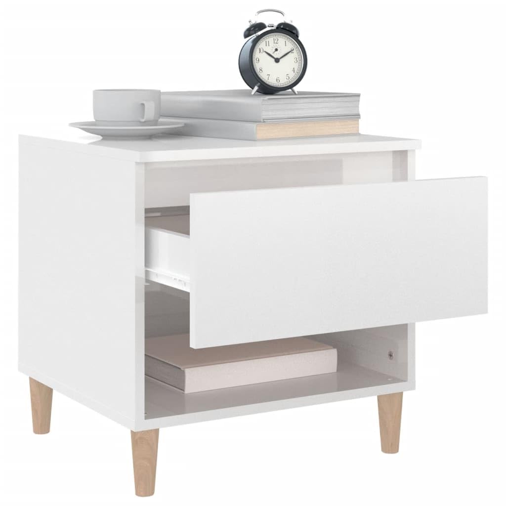 Elegante Nachttische aus Holzwerkstoff mit Stauraum, stabilem Oberteil und Wandhalterung für Wohnzimmer & Schlafzimmer