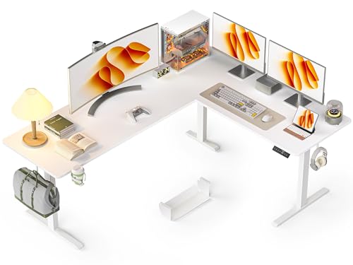 WALKINGDESK L-förmig Höhenverstellbarer Schreibtisch Elektrisch, 190 x 150 cm Eckschreibtisch...
