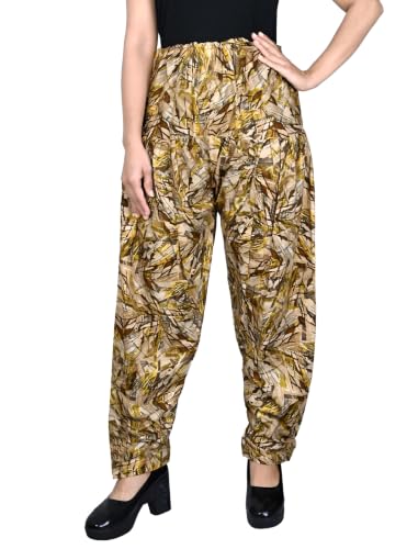 Image of FASHION GALLERY Women's Rayon Relaxed Fit Patiala Salwar with Full Length Drawstring Closure Type and Flexible Waist|Patiala Pant for Woman