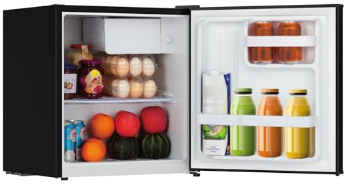 Image of Frigidaire BLACK-ROSEGOLD Retro Mini Refrigerator-Energy Saving-Adjustable Thermostat Control-Side Mounted Bottle Opener-Ideal for Dorm, Office, RV, Garage, Apartment 1.6 Cubic Feet