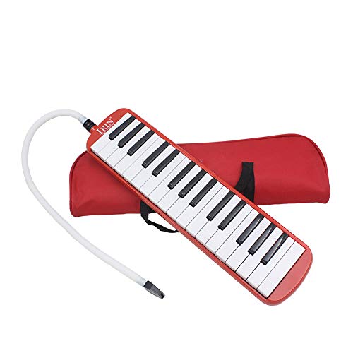 NUYI 32-Key Melodica Music Tone Student Children's Class Beginner Adults Playing Musical Instruments Educational Instruments (32-Key Blue),red