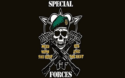 PerfectflagsSpecial Forces Flag 5ft x 3ft Large - 100% Polyester - Metal Eyelets - Double Stitched