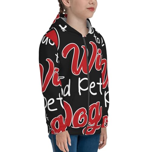 Funny Saying Wine Kid Hoodies Boys Zip Up Sweatshirts Girls Pullover with Pocket4