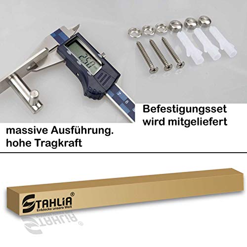 Hakenleiste 8 Kleiderhaken EDELSTAHL rostfrei Garderobenhaken Wandhaken 8 Haken - 4