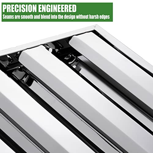 Stainless Steel Hood Filter 19.5W x 19.5H Inch, 4 Grooves Commercial Kitchen Restaurant Range Hood Filters, Set of 6 Grease Filter for Grease Rated Commercial Kitchen Exhaust Hoods