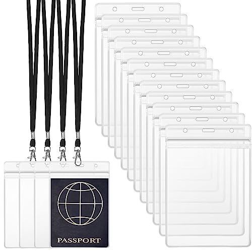 Patelai 50 Pcs 4 x 5.5 Inch Clear Passport Holders