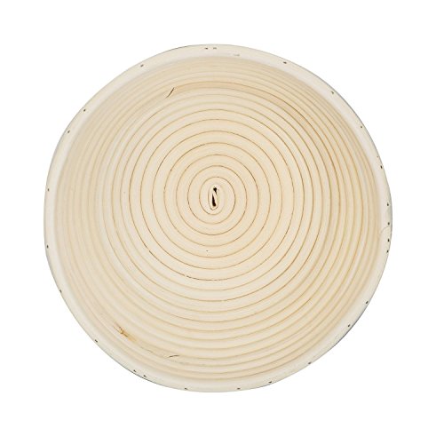 Agile-Shop Round Banneton Brotform Bread Dough Proofing Rising Rattan Handmade Basket & Liner (8.2 inch)