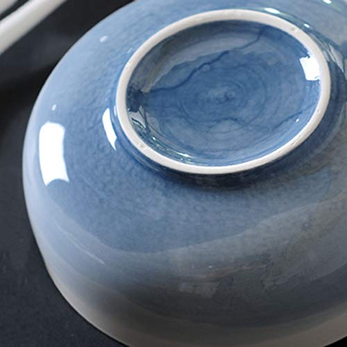 Dip-Dyed Ceramic Soup Bowl, Hand-Painted Ceramic Bowl Nordic Salad Bowl Hotel Tableware Easy To Clean Soup Bowl Microwave Available,White,18.25.1Cm #TOP4