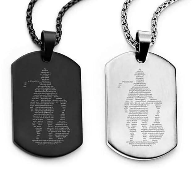 RiseAbove Hanuman Chalisa Locket,God Lord Shri Bajrangbali Sankat Mochan Ram Bhakt Hanuman ji Pendant Locket Silver Stainless Steel Pendant, Locket for Men & Women