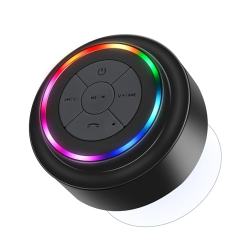 Haut-Parleur de Douche Enceinte Bluetooth Étanche Portable avec FM Radio pour Camping Voiture Voyage Paires à Tous Les appareils Bluetooth Samsung PC iPhone