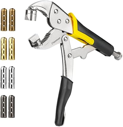 Heavy Duty Aglet Crimping Tool Shoelace Aglets Tool for Repair Shoelace Tips End Hoodie Aglets Plier Aglets Installation Tool (Black)