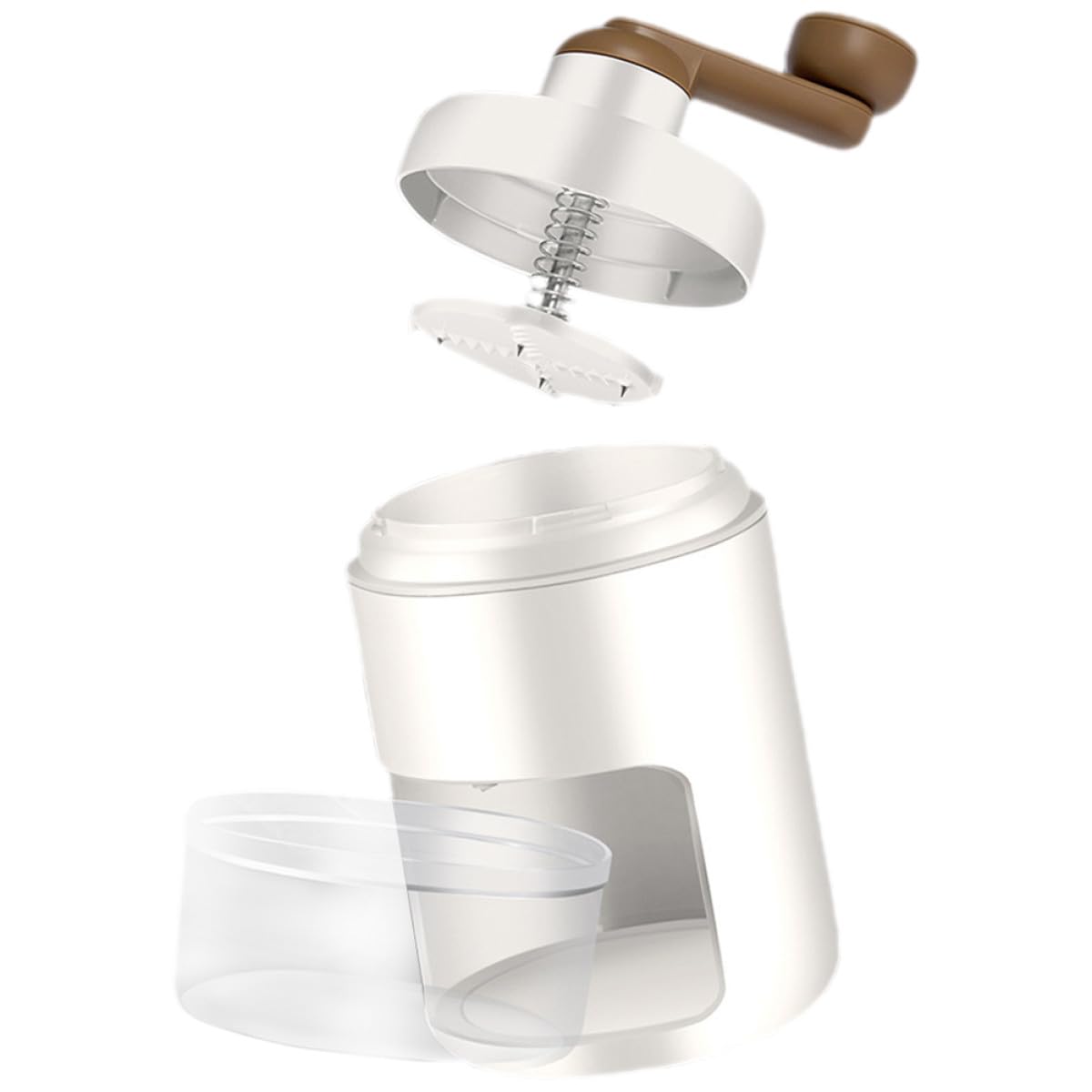 SECFOU Eiscrusher Küchen Eiscrusher Tragbarer aus Abs und Edelstahl Manueller Einfach zu Bedienen Handkurbelbetriebener für Haushalt und Sommerstimmung