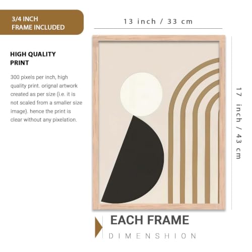 Image of kotart Boho Art Home Decoration Painting | Paintings With Frame For Living Room Bed Room Hotel Wall Decor Digital Reprint Set of 3 (13X17 inch)
