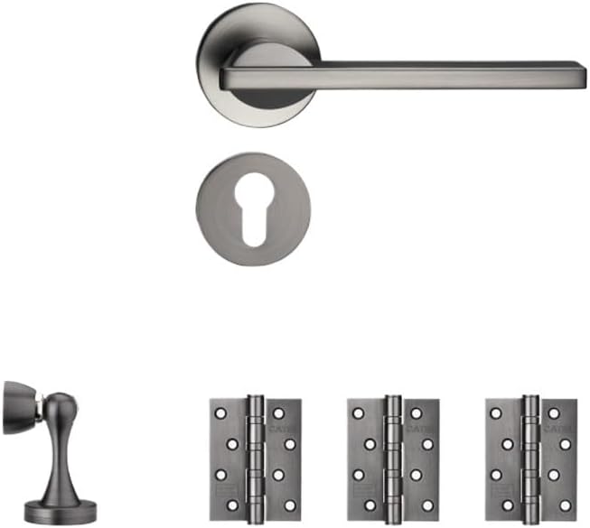 Bedroom Door Lock Aluminum Indoor Space Split Solid Wood Handle Silent