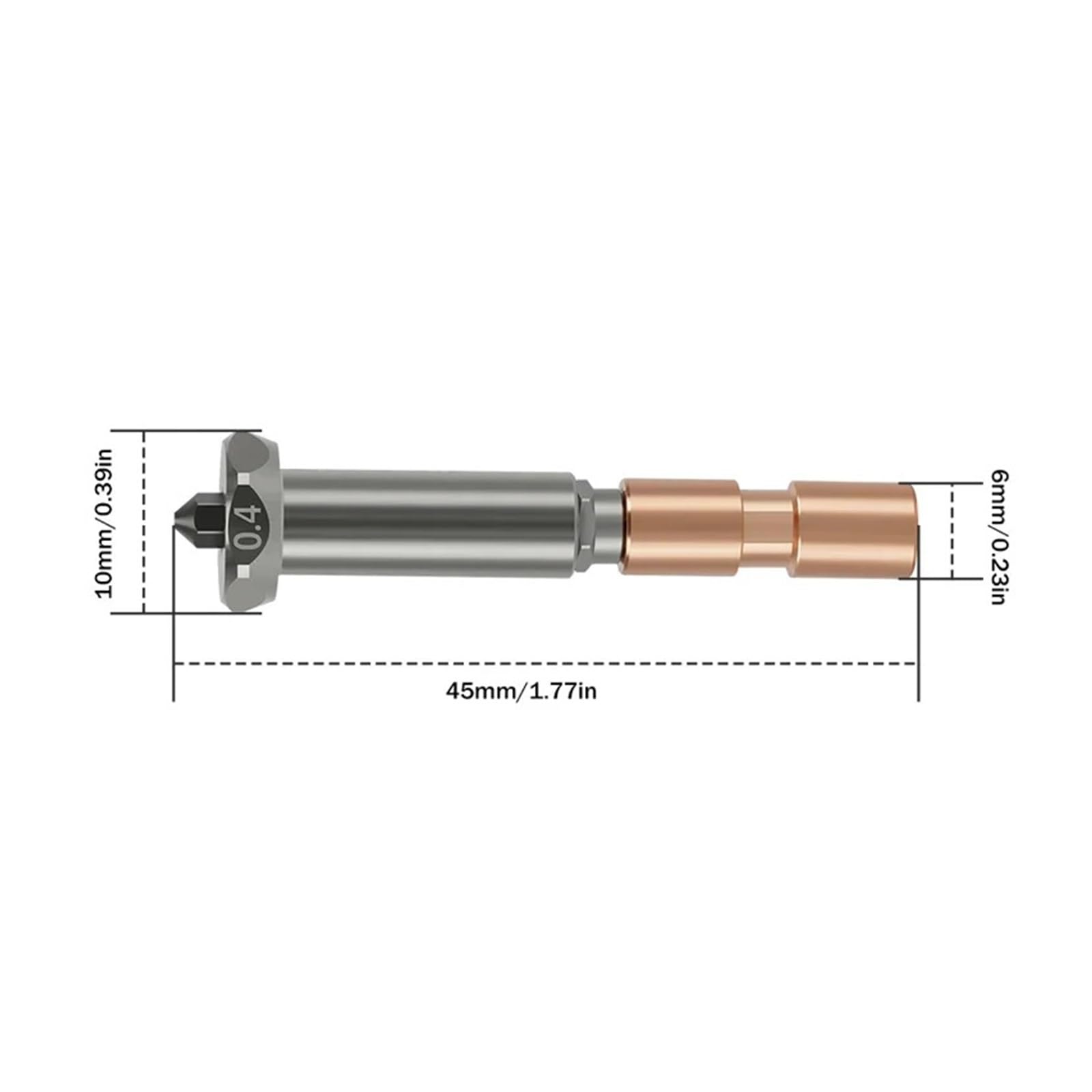 Kit de Boquillas, Compatible con Kobra 3 MAX, Juego Acero Latón Cobre | Kit de boquillas for mantenimiento del hotend de impresora.(3PCS Hard Nozzle)