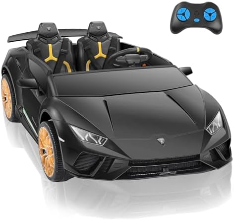 12V Coche eléctrico para niños Lamborghini Urus con control remoto, vehículo alimentado por batería para niños y niñas, 3 Juguet de velocidad con luc LED, rojo - China Paseo en Coche y