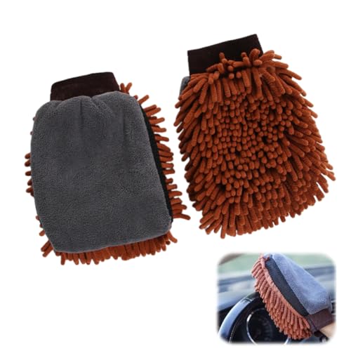 WUSJCOF 1 guante multifuncional para limpieza de coches, guante de microfibra para lavado de coches, guantes para coche