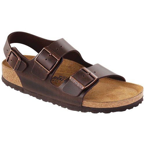 Birkenstock Unisex Milano SFB Flat,Brown Amalfi Leather,37 EU/6-6.5 M US