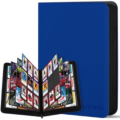 WITHYU Álbum de Colección de Cartas 9 Bolsillos - Capacidad para 540 Cartas, Carpeta Impermeable y Antigolpes para Cartas con Inserción Lateral para TCG/Juego/Deportivas (Azul Oscuro) | Ya disponible en tu tienda friki favorita! En mundofriki.es! WITHYU Álbum de Colección de Cartas 9 Bolsillos - Capacidad para 540 Cartas, Carpeta Impermeable y Antigolpes para Cartas con Inserción Lateral para TCG/Juego/Deportivas (Azul Oscuro) | Ya disponible en tu tienda friki favorita! En mundofriki.es!