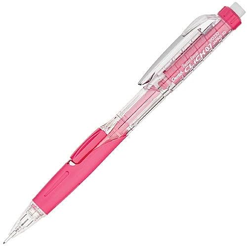 Miniatura 2 de Lápiz automático Pentel Twist Erase Click con 2 borradores de repuesto y minas, 0.01 pulgadas, barriles surtidos, Rosado Paquete de 2