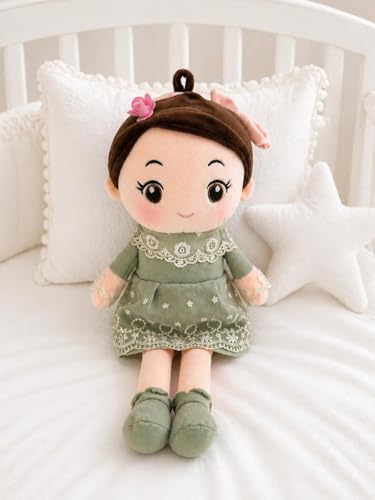 Image of SCOOBA Girl Doll with Cute Green Frock 40cm Medium Height Stuffed Toy