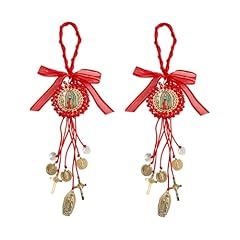2PCS Red Virgin Mary charm