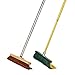 Produktbild 2er Set Besen, FloraSun Krallenbesen Garten 35 cm Breite und purclean Krallenbesen Haushalt 28 cm Breite, jeweils mit Teleskopstiel