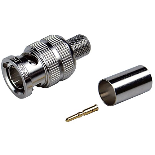 デンサン BNC型ストレートプラグ 高周波・圧着タイプ 2個入 LBNC-5C-3G