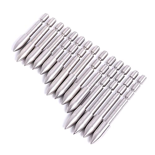 Elkrich 12 Stück Jagdpfeil Feldspitzen Insert Pfeilspitze 70-120 Grain Übungspfeilspitzen Edelstahl Broadhead für ID 4,2 mm Pfeilschaft (70grain)