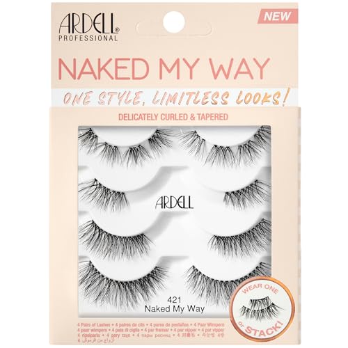 Ardell Naked My Way 421 False Eyelashes 4 Pairs Black