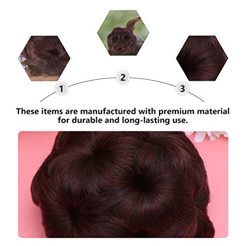 FRCOLOR 2Pcs Flor Peruca de Cabelo Garras Cabelo Chignon Rabo de Cavalo Rabo de Cavalo da Extensão D