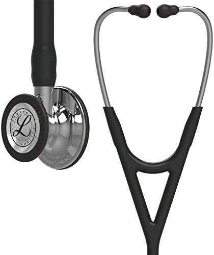 3M Littmann Cardiology IV Diagnostic Stethoscope, Black-Finish Chestpiece, Navy Blue Tube, Black Stem and Headset, 69 cm, 6168