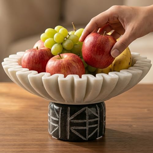The Serene Atelier Marble Decorative Bowl for Home Decor -
